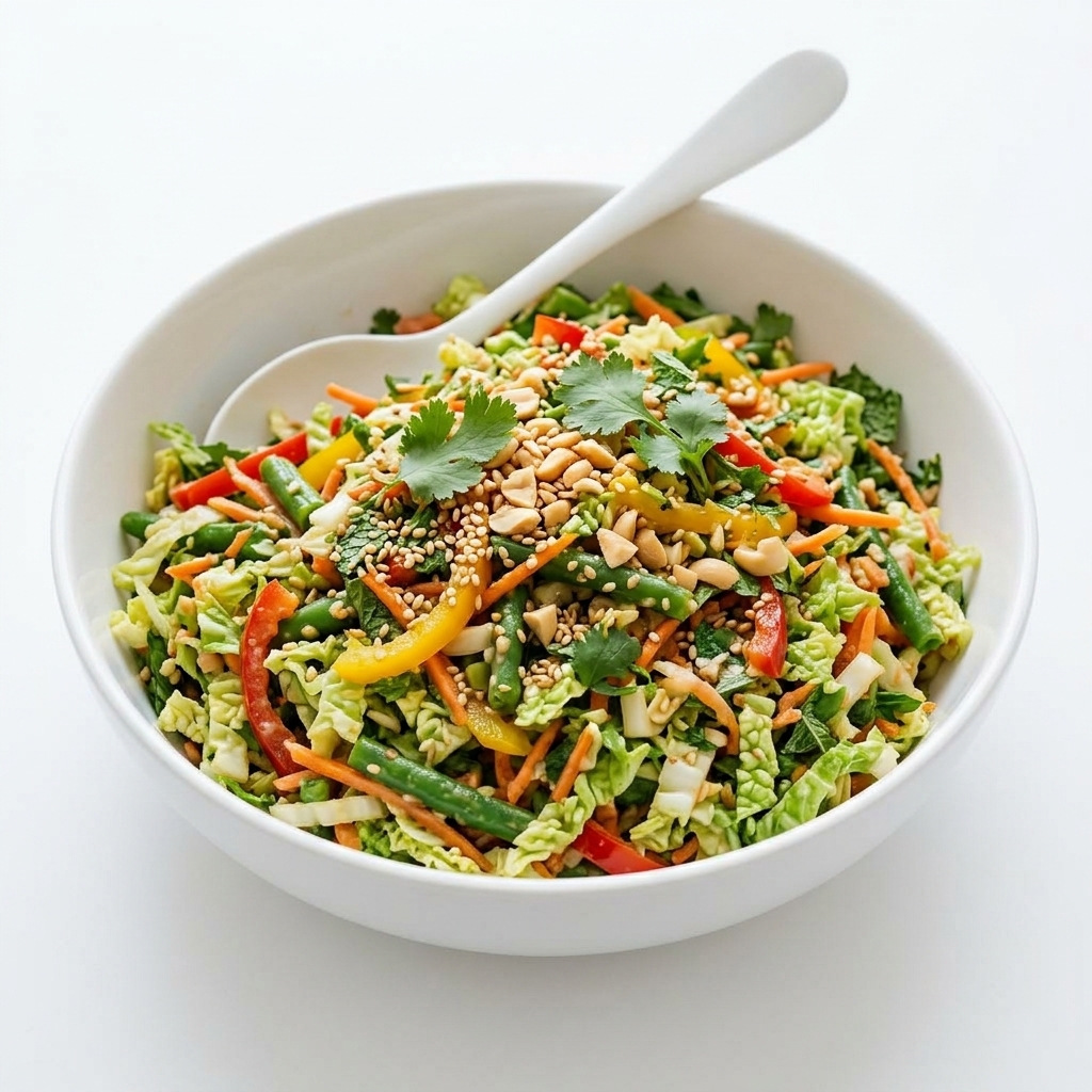 Chopped Thai Salad with Sesame Garlic Dressing